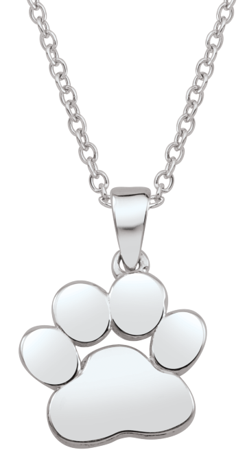 Custom paw print necklace on sale gold